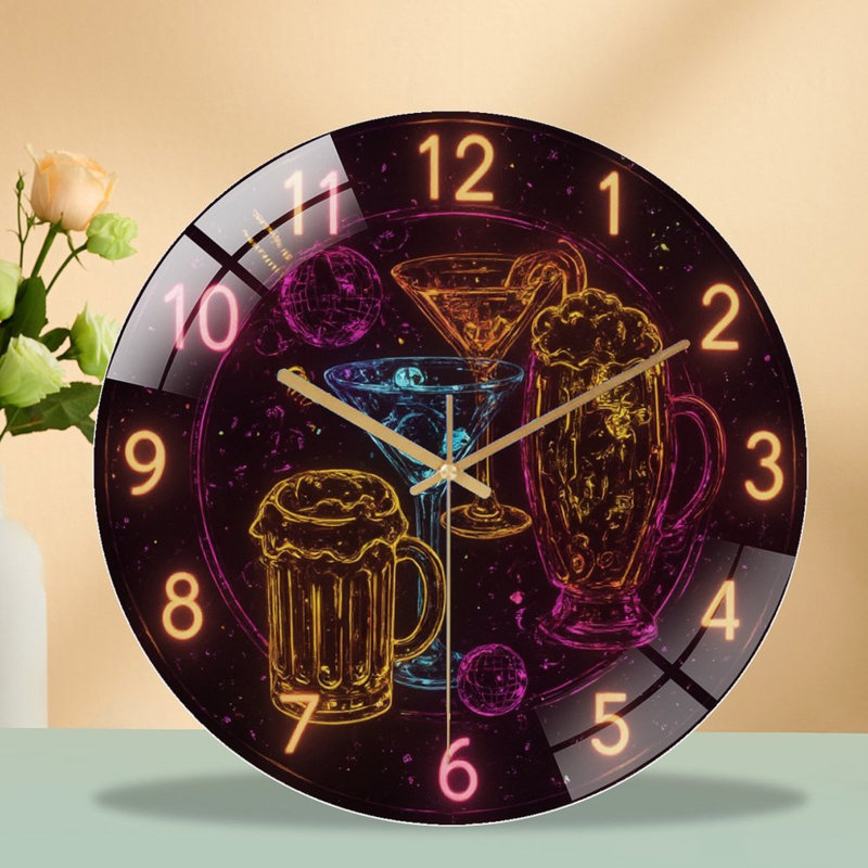Horloge murale en verre Neo
