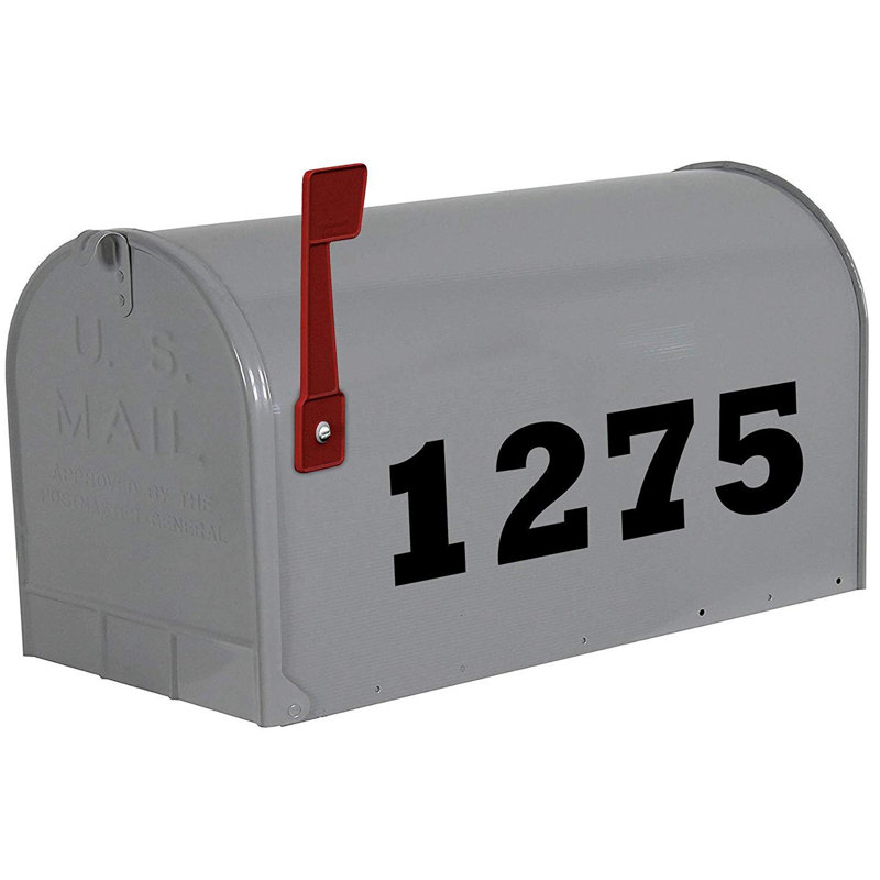Boîte aux lettres personnalisées et numéros personnalisés, Noir, Oui