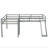 L-Shaped Twin Loft Bed With And Slide, Gray - Optimize Bedroom Layout Size Widened Slide Enjoy A Special