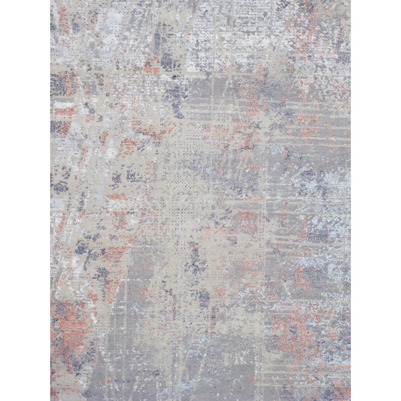 Tapis beige moderne noué à la main Modern