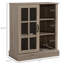 Organisateur à vin pour 6 verres de 36,25 po de hauteur, assemblage requis pour la cuisine avec profondeur de 15,25 po, brun
