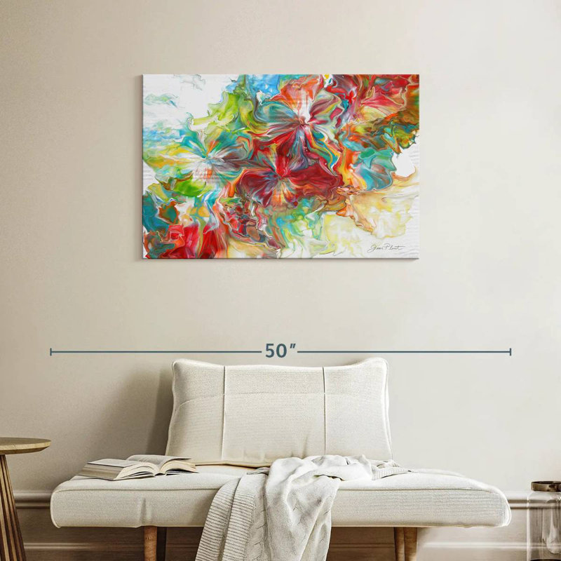 Avery Abstract Pouring X, 24" H x 36" W