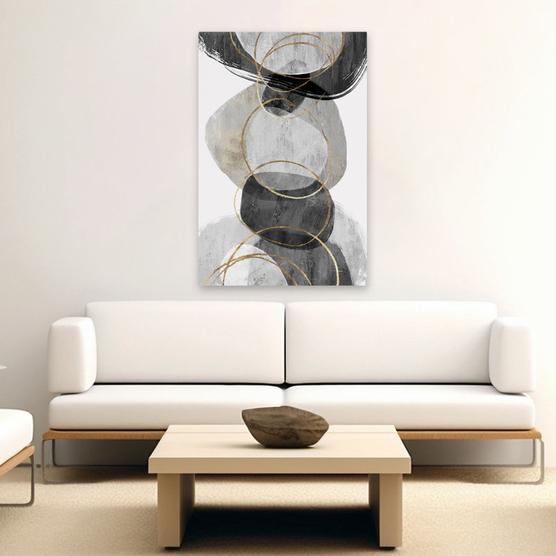 Circles And Geometric  Conglomerate II Art, 60" H x 40" W