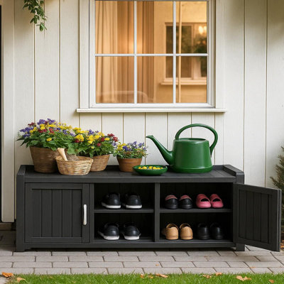Outdoor Shoe Cabinet Triple Doors