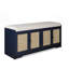 Banc de rangement moderne en rotin