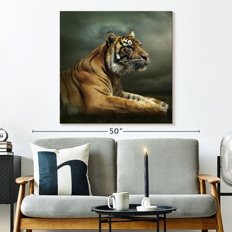 Brampt Stoic Tiger, 33" H x 33" W