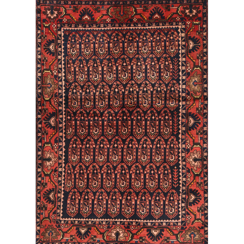 Tapis traditionnel rouge / brun, Rectangle 2 pi x 3 pi
