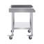 Table de travail en acier inoxydable, 61 x 61 x 76 cm, table de préparation alimentaire commerciale avec 4 roulettes, dosseret sur 3 côtés, table de préparation robuste, roulettes, table de travail en métal pour restaurant, maison, hôtel