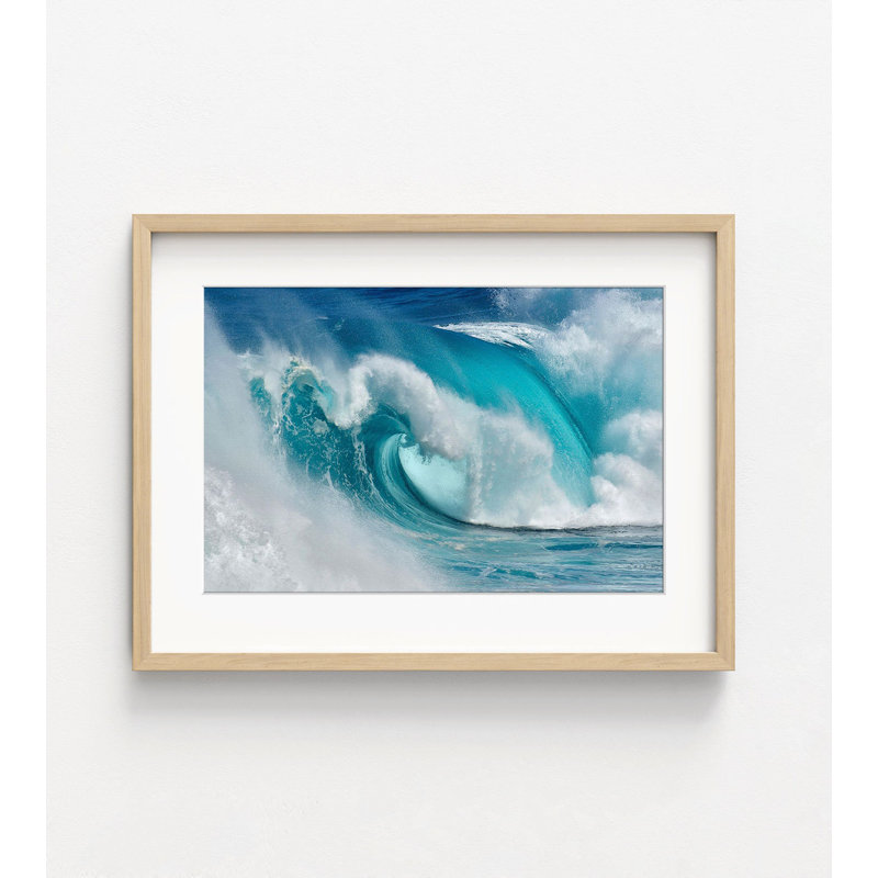 Reproduction d'art surdimensionnée, impression d'art, Encadrement brun clair, Pas de tapis, H 30 po x l 40 po
