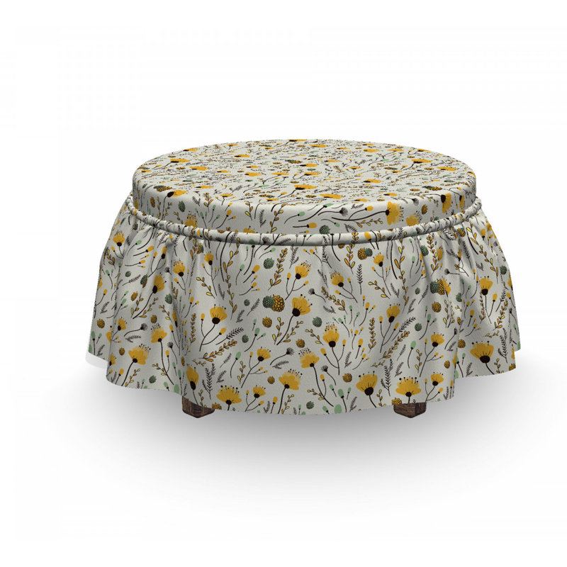 Housse pour repose-pieds spring fleurs
