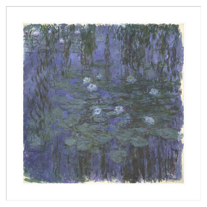 «Nymphéas» par Pierre-Auguste Renoir, impression giclée encadrée, H 33,5 po x l 33,63 po