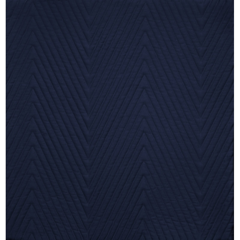Letizia Sateen Coverlet, Queen Coverlet, Dark Blue