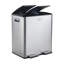 Stainless Steel Step On Multi-Compartment Rubbish & Recycling Bin-2031282874