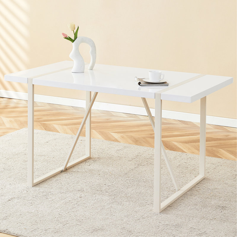 Table de salle à manger Industrial, Blanc