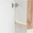 Medicine 38"H Single Door Cabinet, Three Shelves, Light Oak / White