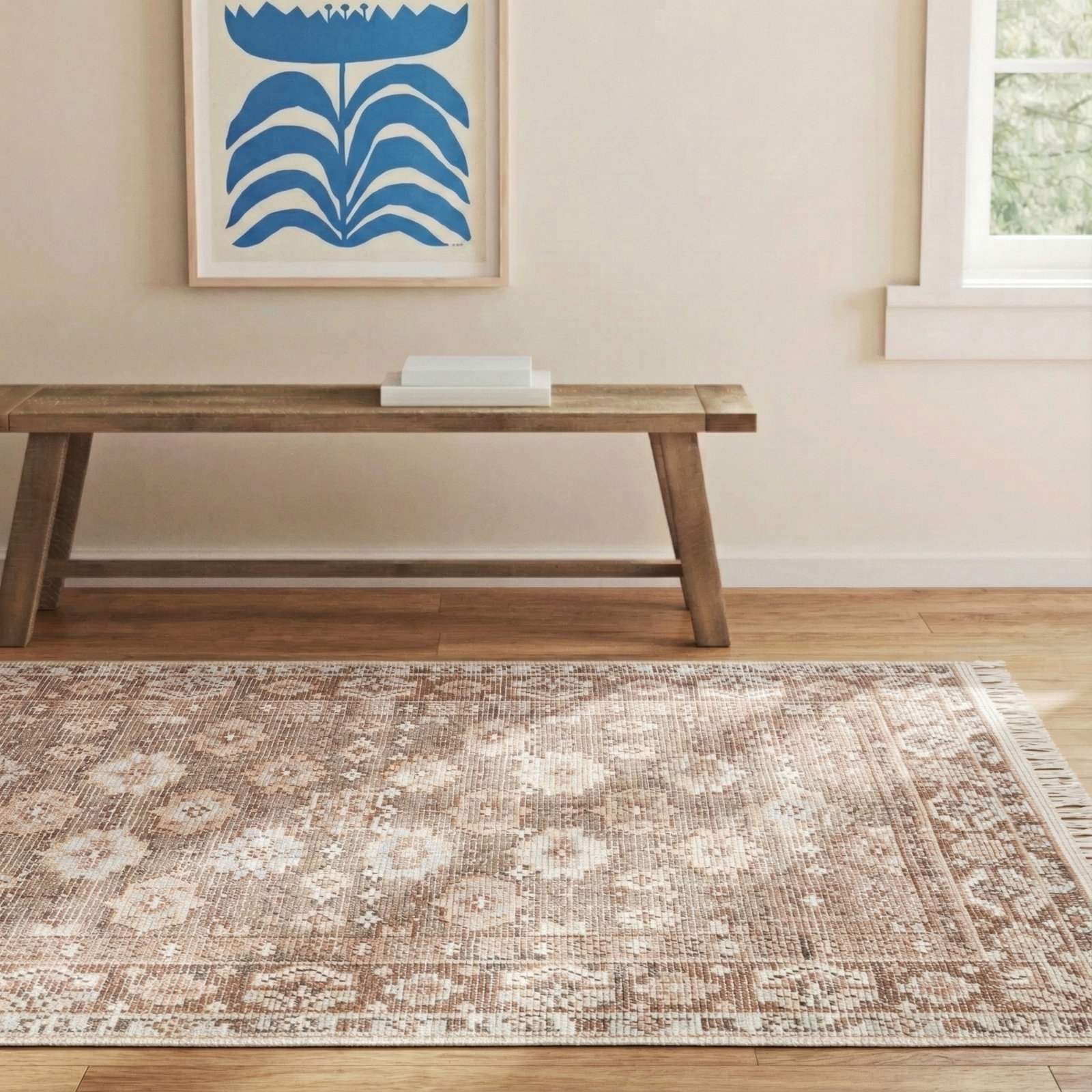 Hand-Knotted Oriental Wool Rug, Rectangle 5' x 8'