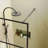 Modern 34" x 72" Fixed Shower Panel with Aluminum Frame and Tempered Glass