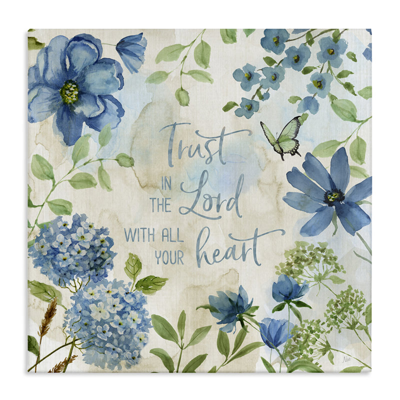 "Trust The Lord", art mural sur toile par Nan, H 36 po x l 36 po