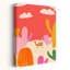 «Colorful Camel Journey», impression de paysage de cactus fantaisiste coloré, paysage, nature-133199080