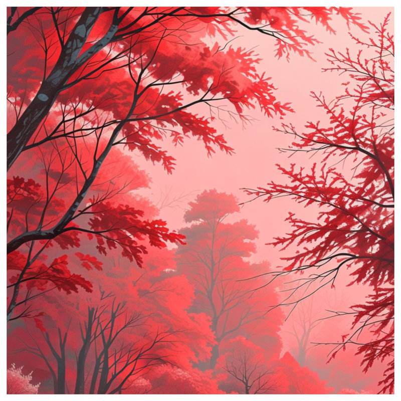 Couvertures d'automne rouges, 60in W x 80in H