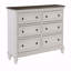 Commode 1 pièce à 6 tiroirs avec boutons noirs au design traditionnel