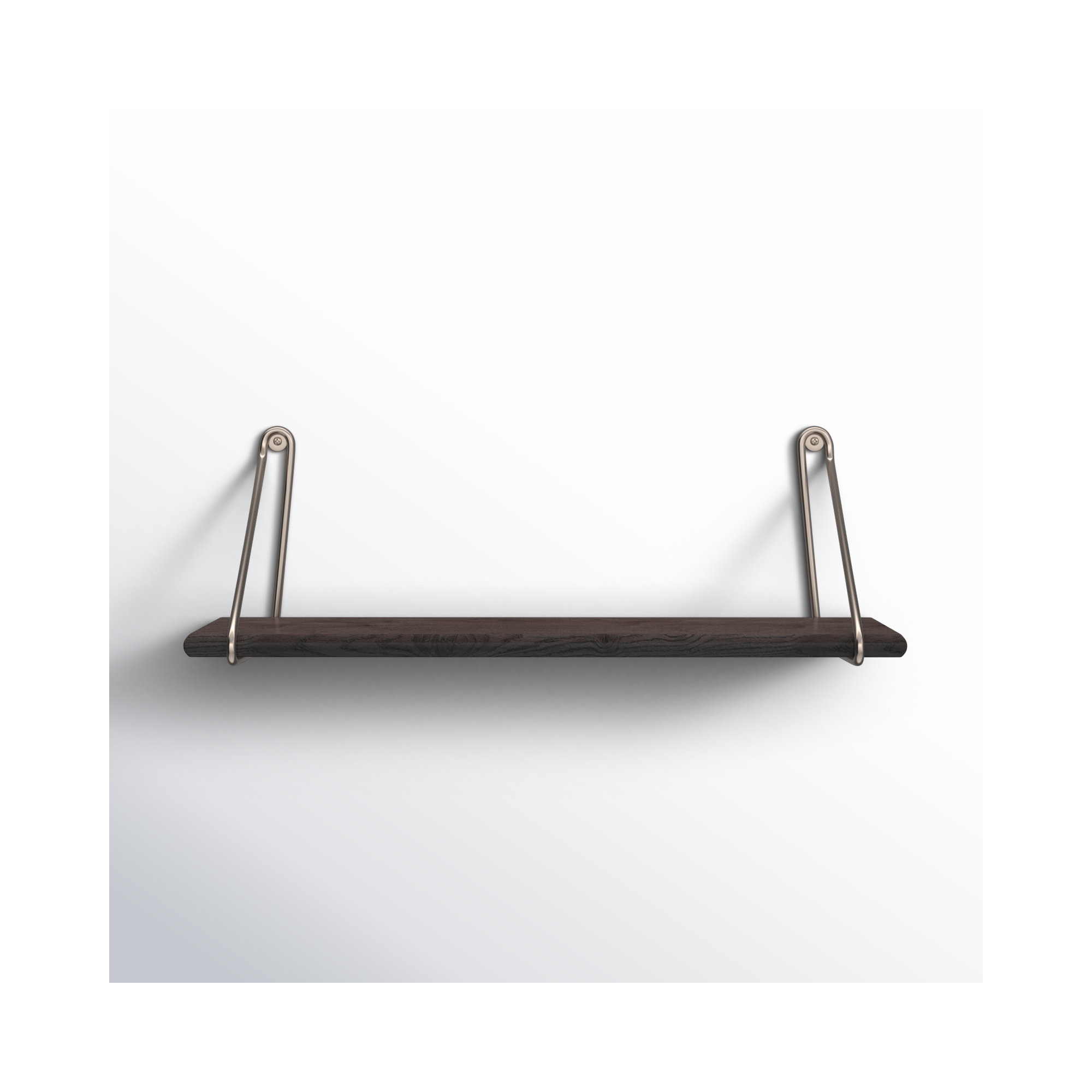 Mirabelle Floating Shelf, Graywash/Silver