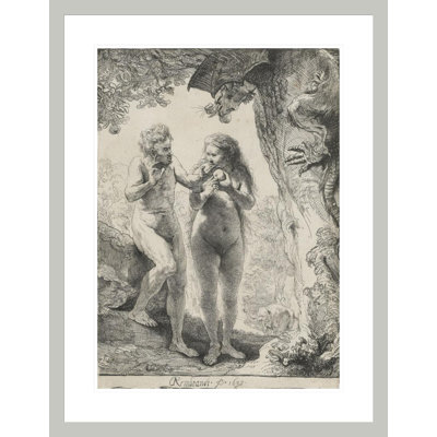 Adam and Eve by Rembrandt van Rijn - Framed Giclee Print