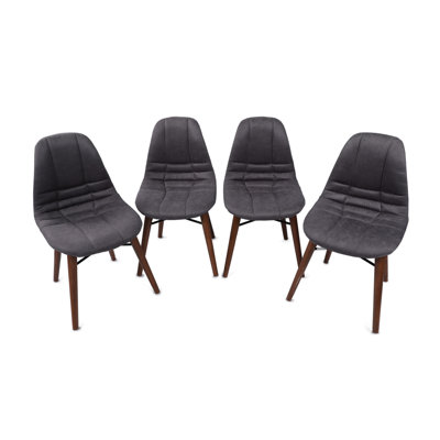 Chaise d'appoint rembourrée Halt Whistle anthracite