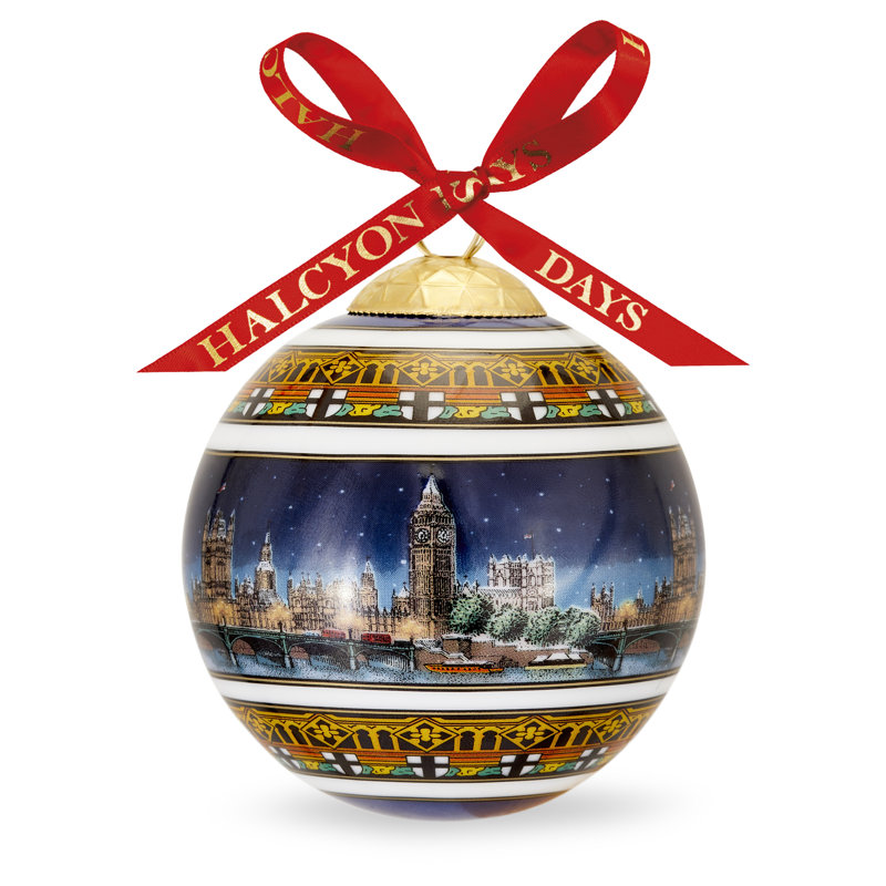 Ornaments 3'' Handmade Ceramic / Porcelain Scenic & Cityscapes Ball Ornament
