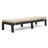 Chaise Lounge, Dark Brown Frame With Beige Cushion
