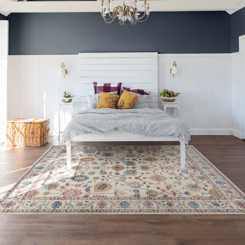 Tapis intérieur multicolore Samira, Rectangle 7 pi 10 po x 10 pi
