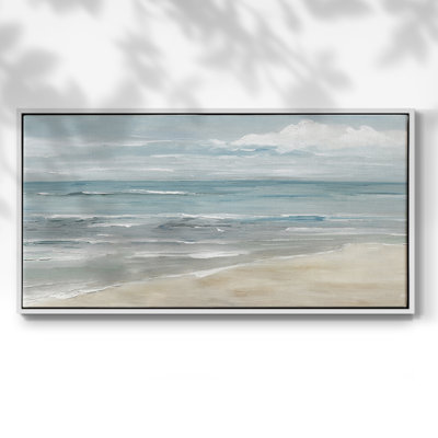 Soft Solace Beach- Framed Gallery Wrapped Canvas -Ready to Hang