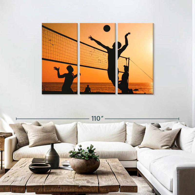 Sireci Beach Volleyball, 48" H x 74" W