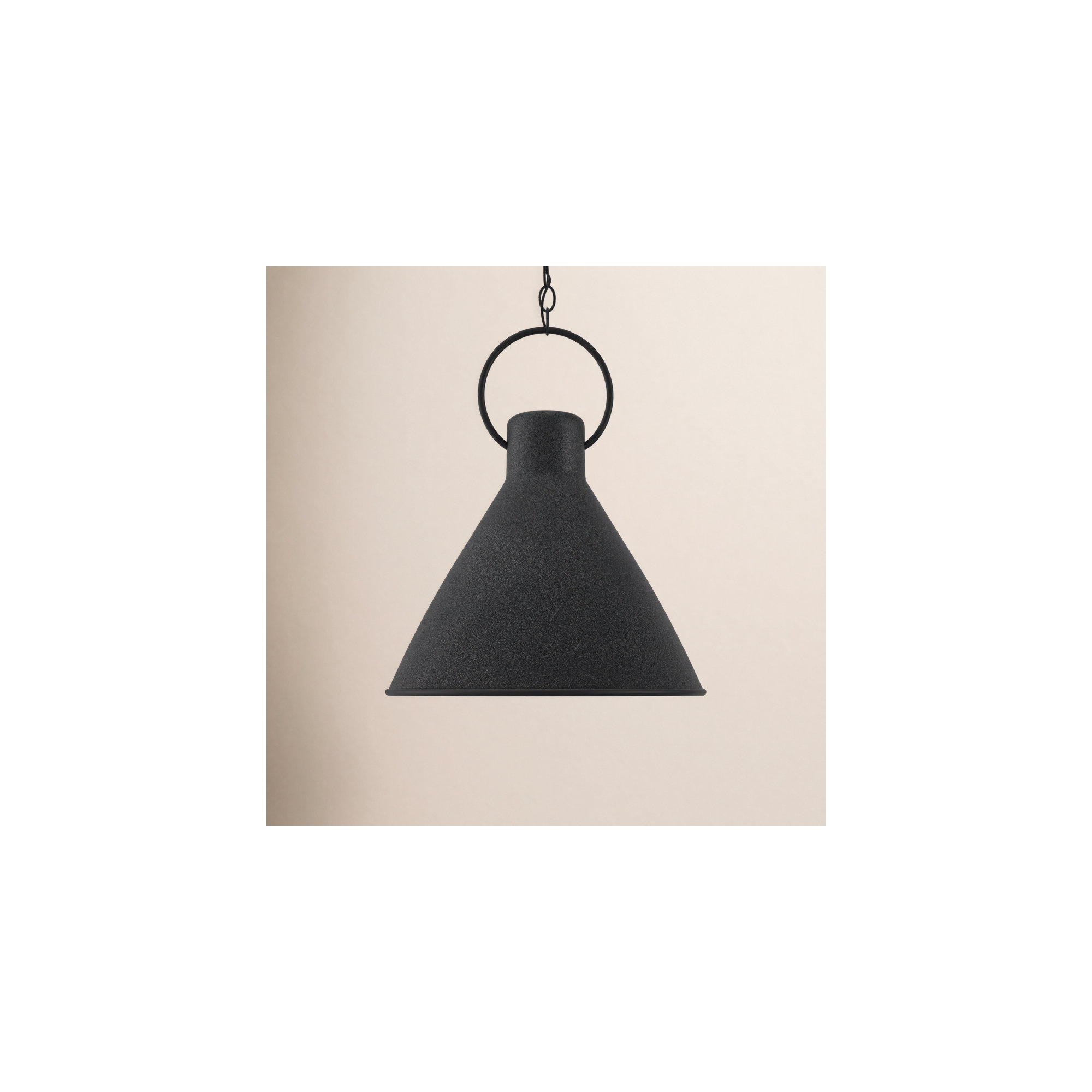 Amara Single Light Metal Dimmable Pendant, 21.5" H x 18" W x 18" D, Aged Zinc
