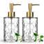 330ml/12oz Glass Soap Dispenser, Versatile Hand Dispenser for Bathroom, Kitchen, Bedroom - Reusable for Lotion, Detergent, Essential Oil