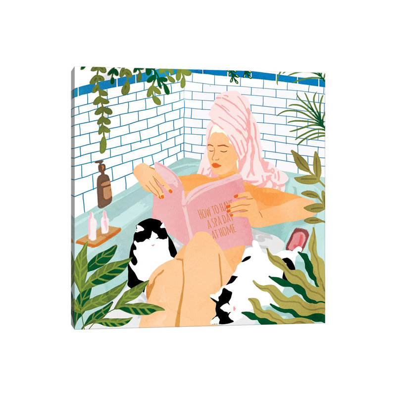 How To Have A Spa Day At Home - Print on Canvas, Wrapped Canvas, 30.48 cm H x 30.48 cm W