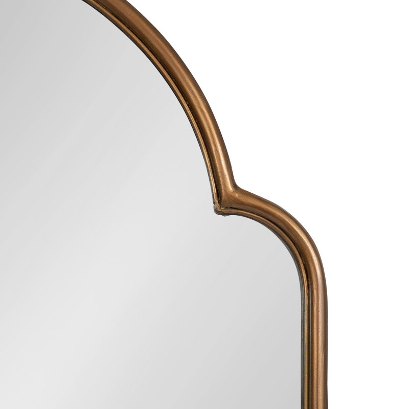 Arthell Scalloped Wall Mirror 24x36, Brown