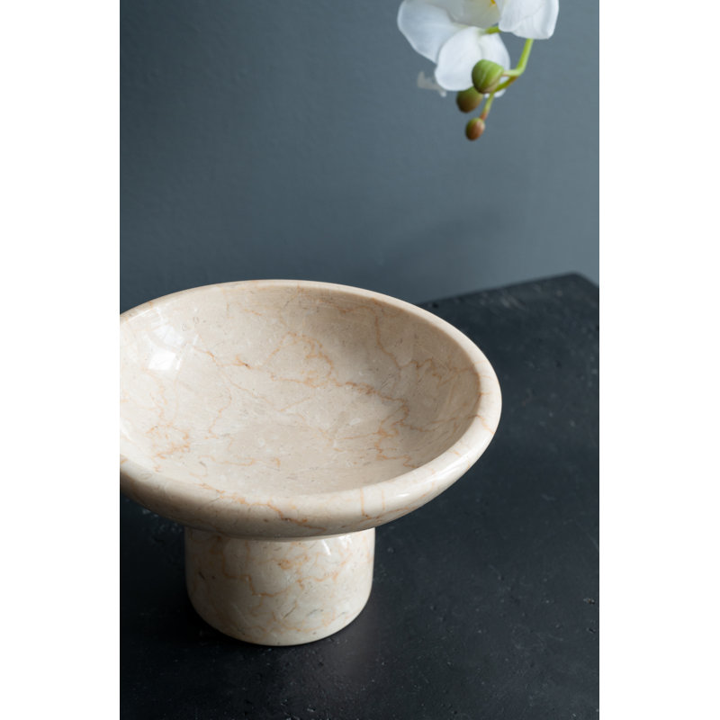 Nisbet Handmade Marble Metal Decorative Bowl - Set of 1