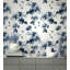 Papier peint aquarelle bleue sur fond blanc-1068508850