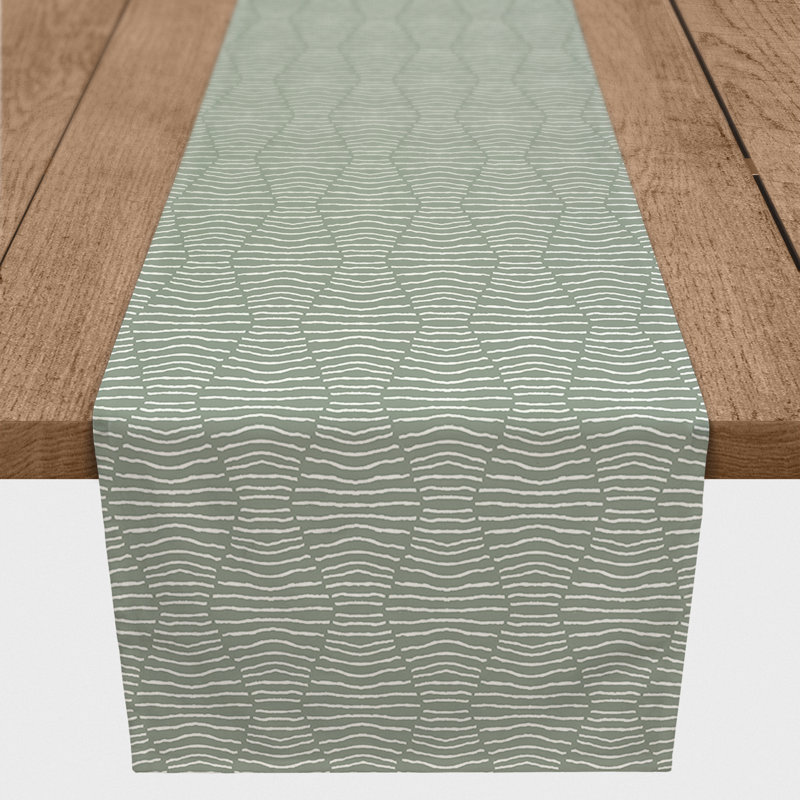 Chemin de table Forada, 90 po x 16 po, Vert