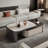 Multi-functional telescopic rock slab coffee table