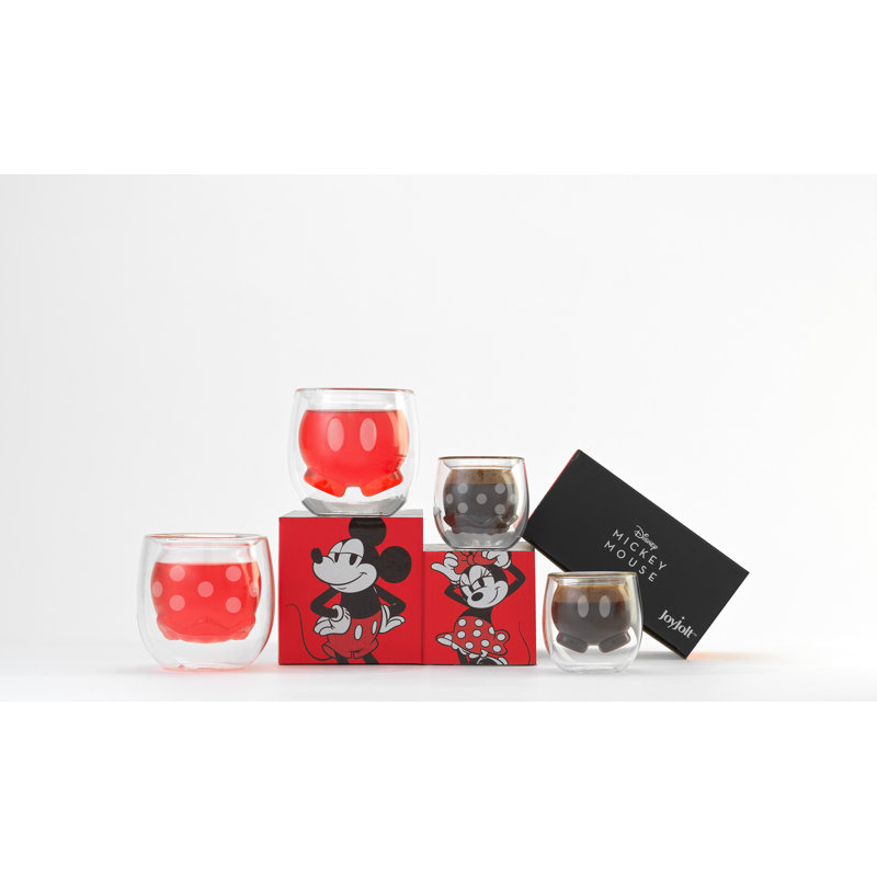 Ensemble de 2 tasses JoyJolt Disney Mickey Pants & Minnie, 2