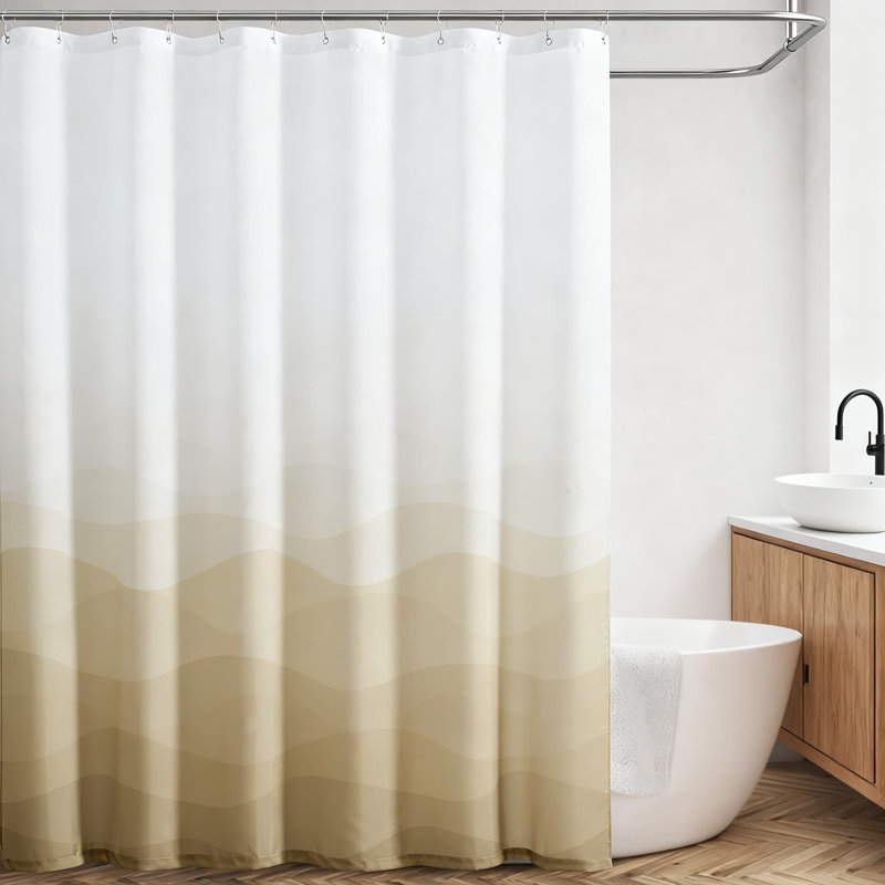 Rideau de douche Ombre Ocean Wave, Brun