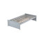 Lit simple avec 2 tiroirs, lit en bois d'hévéa massif, gris-738426574