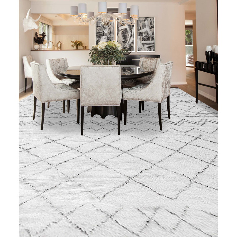 Wool Moroccan Area Rug, Rectangle 8' x 10'