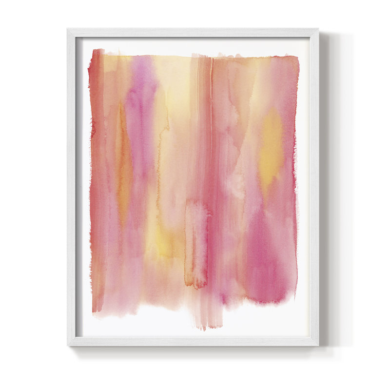 Impression encadrée Summer Sherbet Wash II - bois massif, Blanc, H 20 po x l 16 po