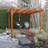 10 ft. W x 12 ft. D Breeze Solid Cedar Wood Pergola with Retractable Canopy-90582541-90582537