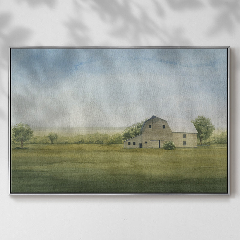«Grove Farm I», reproduction d'art sur toile, H 25 po x l 37 po x P 2 po, Argent