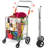 Shopping Cart With Adjustable Handle And Swivel Wheels, Heavy Duty Foldable And Collapsible Utility Cart