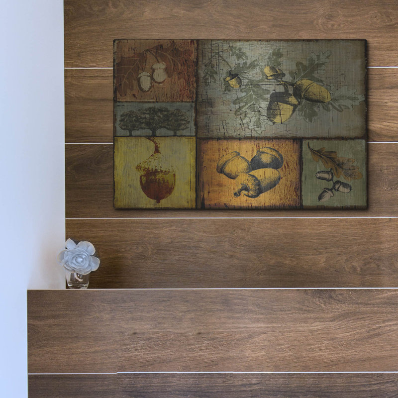 Winston Porter «Pines And Oak 2» par Art Licensing Studio, art mural en métal, H 12 po x l 12 po